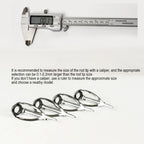 Set of 10 Silver Fishing Guides with Anti-Tangle Rod Tip Rings