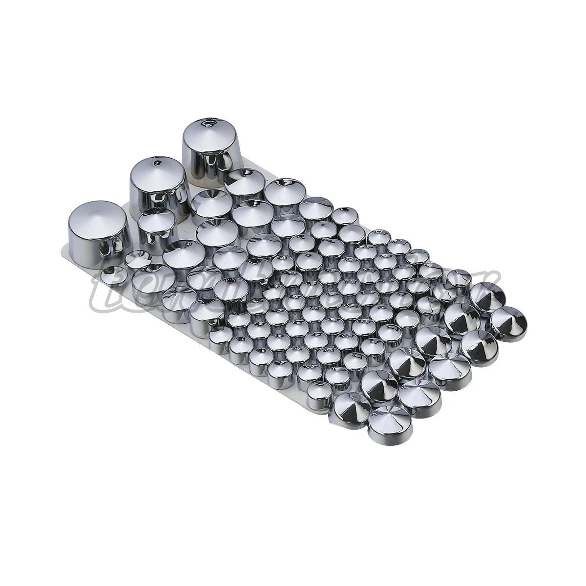 87pcs Chrome ABS Plastic Bolt Topper Cap Cover for Harley Softail (1984–2006)