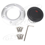 13" Racing Steering Wheel Leather PVC w/ Horn Button for Universal Car