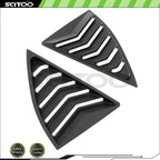 Matte Black Side Window Louver Shutter Cover Trim for Chevy Camaro (2010–2015)