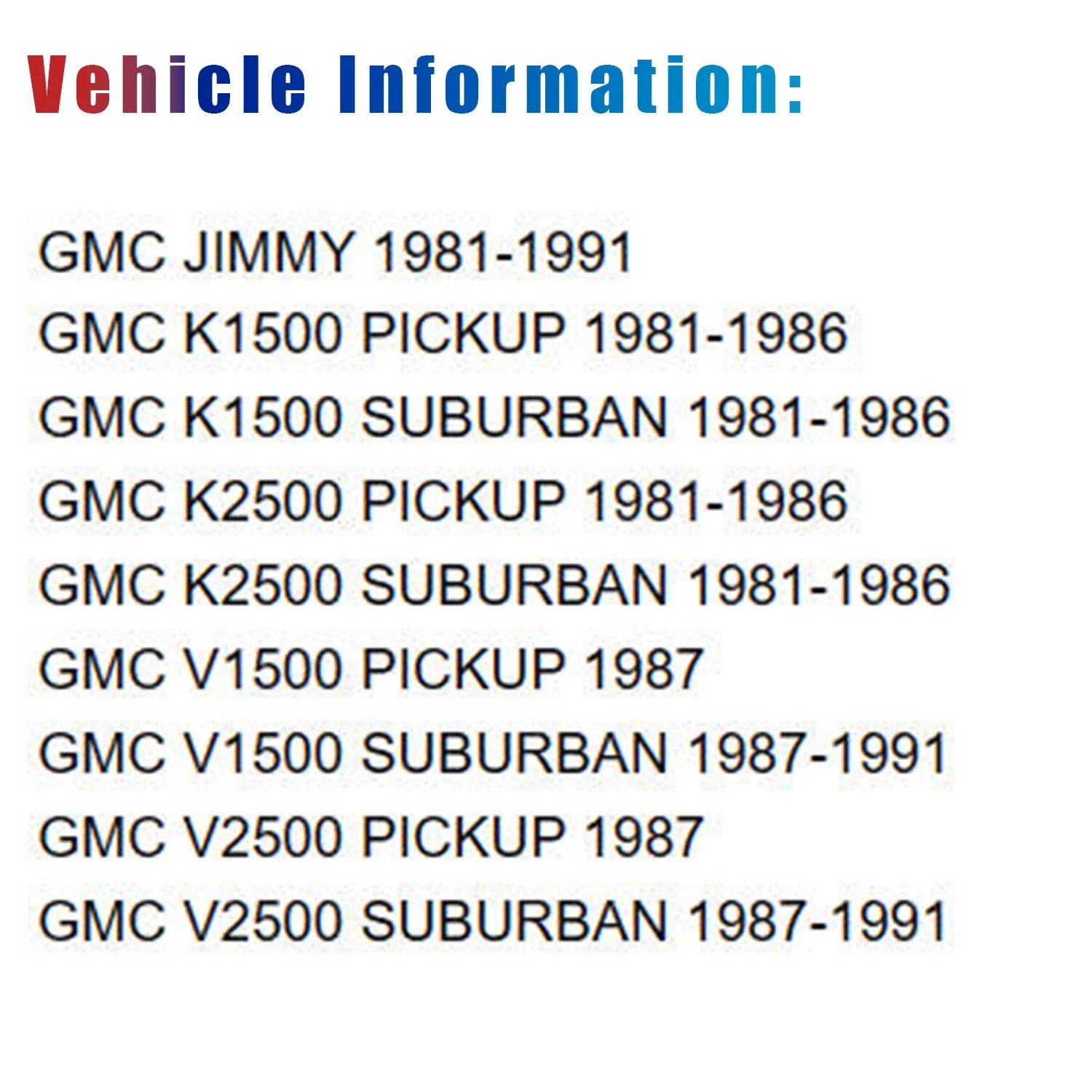 Drive Shaft Assembly for Blazer Jimmy V1500 V2500 (1990–1995)