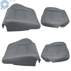 Set of 2 Front Seat Covers for Toyota Land Cruiser (1990–1997) Gray Leather