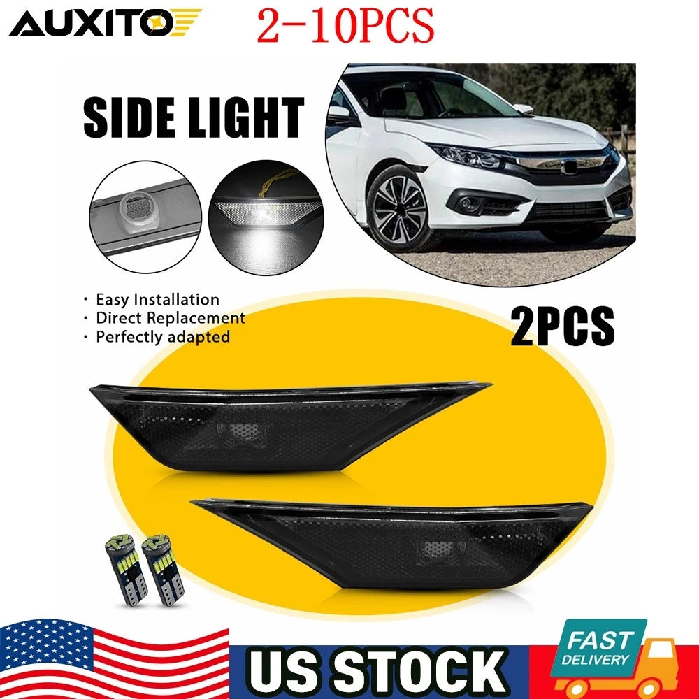 2X Switchback LED Side Marker Light Signal DRL for Honda Civic (2016–2023)