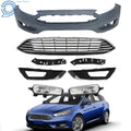 Front Bumper Cover and Upper Grille with Fog Light for Ford Focus (2015–2018)
