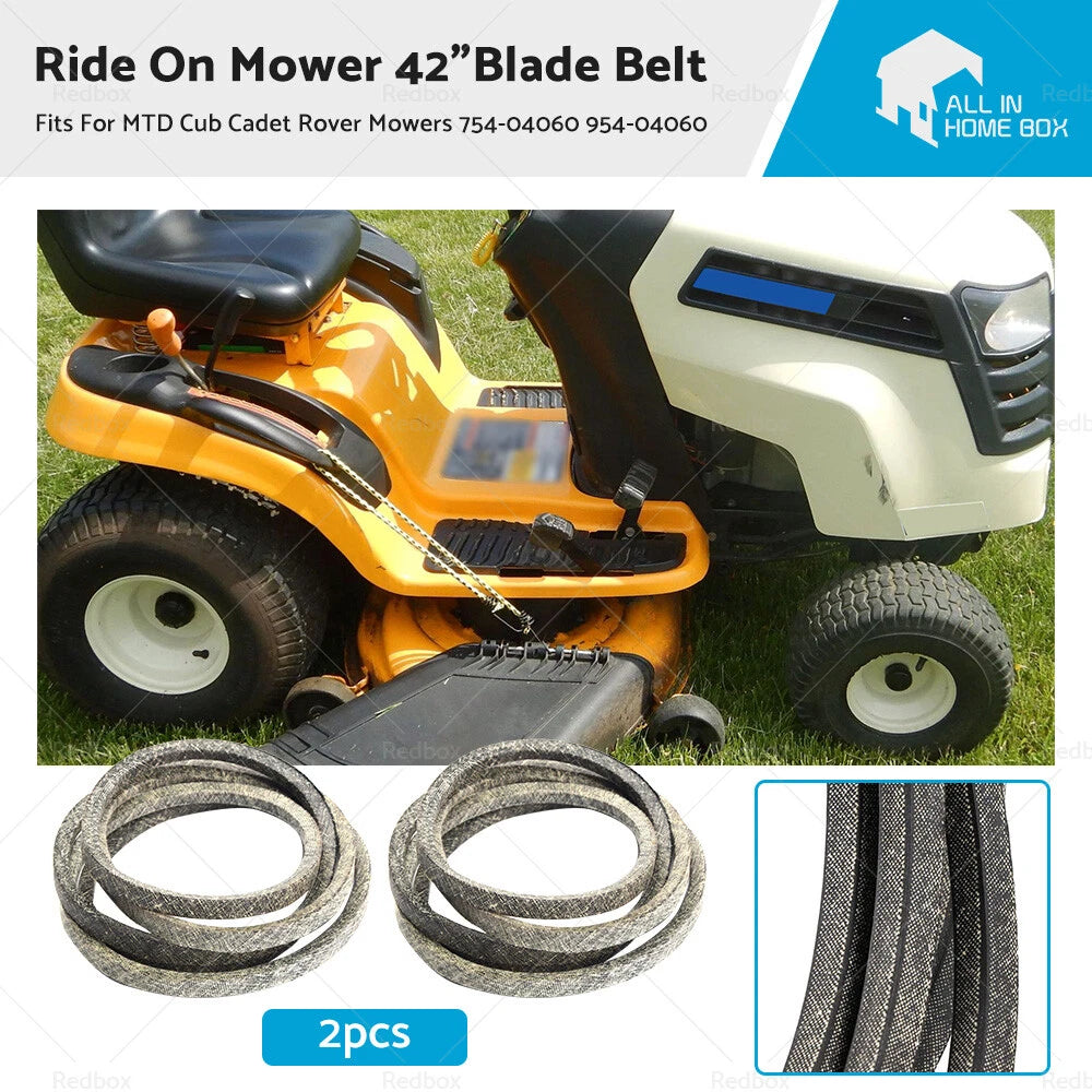 2X Deck Belt for Rover MTD Cub Cadet 42" Cut Mower (954-04060, 754-04060)