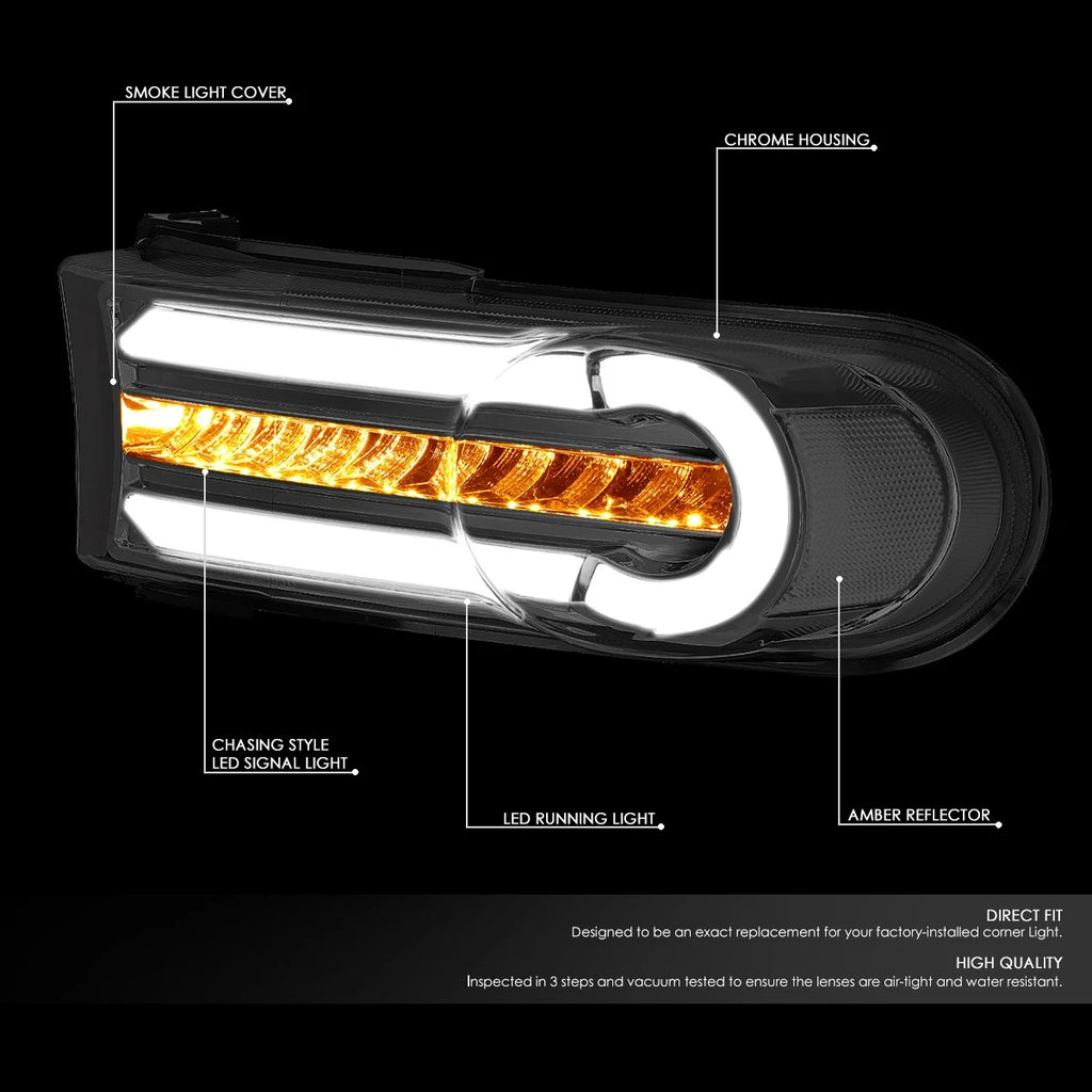 3D LED DRL + Sequential Turn Signal Bumper Light for FJ Cruiser (2007–2014)