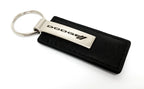 Leather Key Chain Black Rectangle Licensed for Dodge Vehicles (2005–2025)