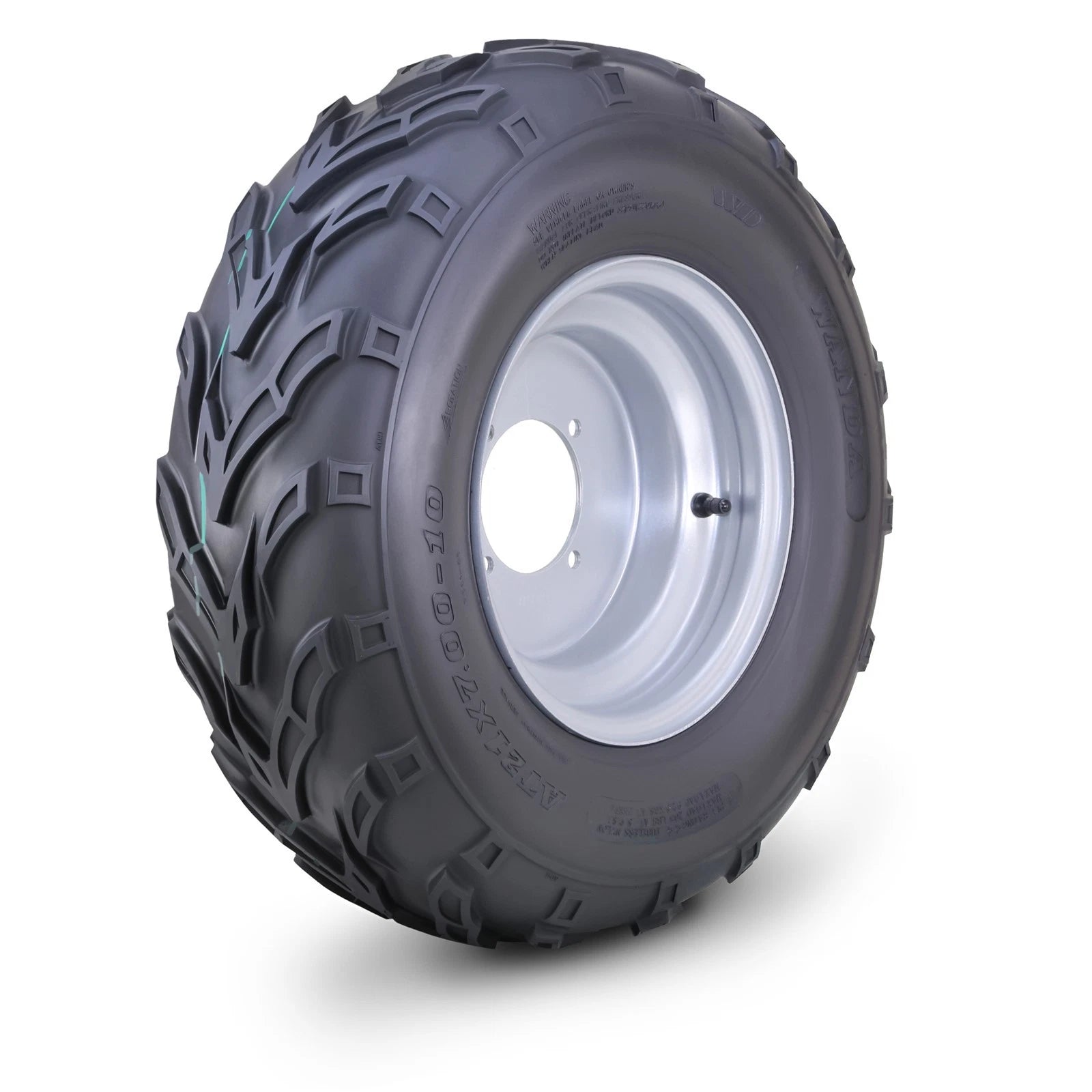 WANDA ATV Tire & Wheel Set of 2 21X7-10 4/110mm PCD 2+3 Offset Silver 10194
