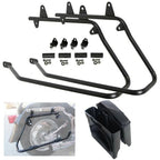5" Stretched Extended Hard SaddleBags with Conversion Brackets for Harley Softail