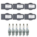 Set of 6 Ignition Coils & NGK Laser Iridium Spark Plugs for Audi Q7 (2007–2015)