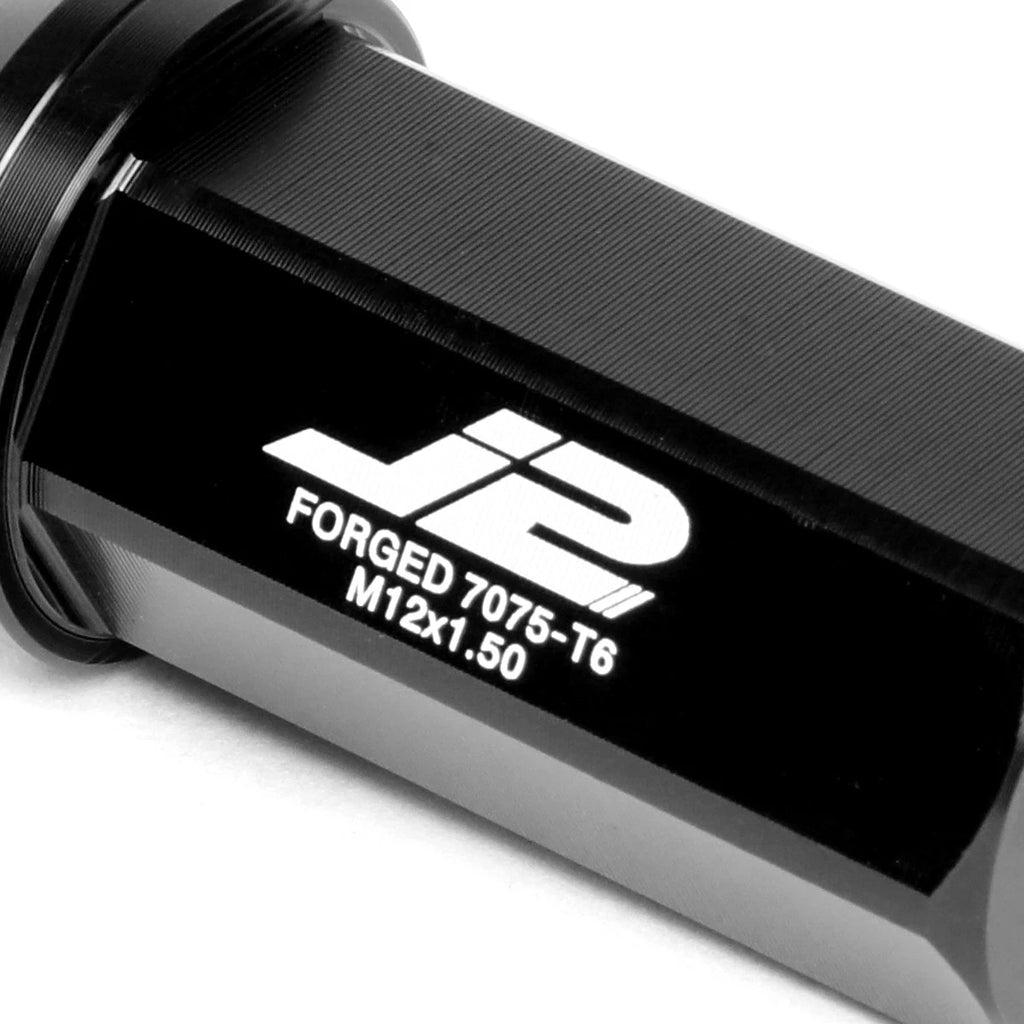 20Pcs Close-End Lug Nut Set M12x1.5 for J2 (7075 Aluminum, Black)