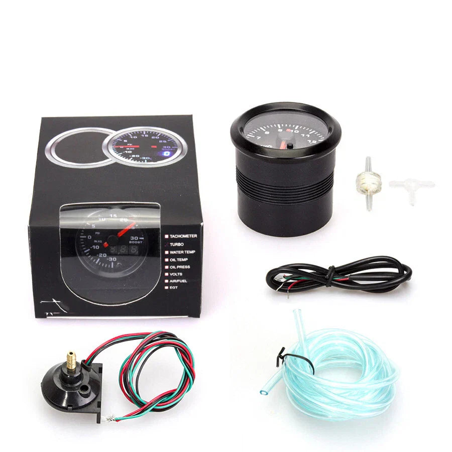 2" 52mm LED Digital Turbo Boost Pressure Gauge for Car (No Year Specified)