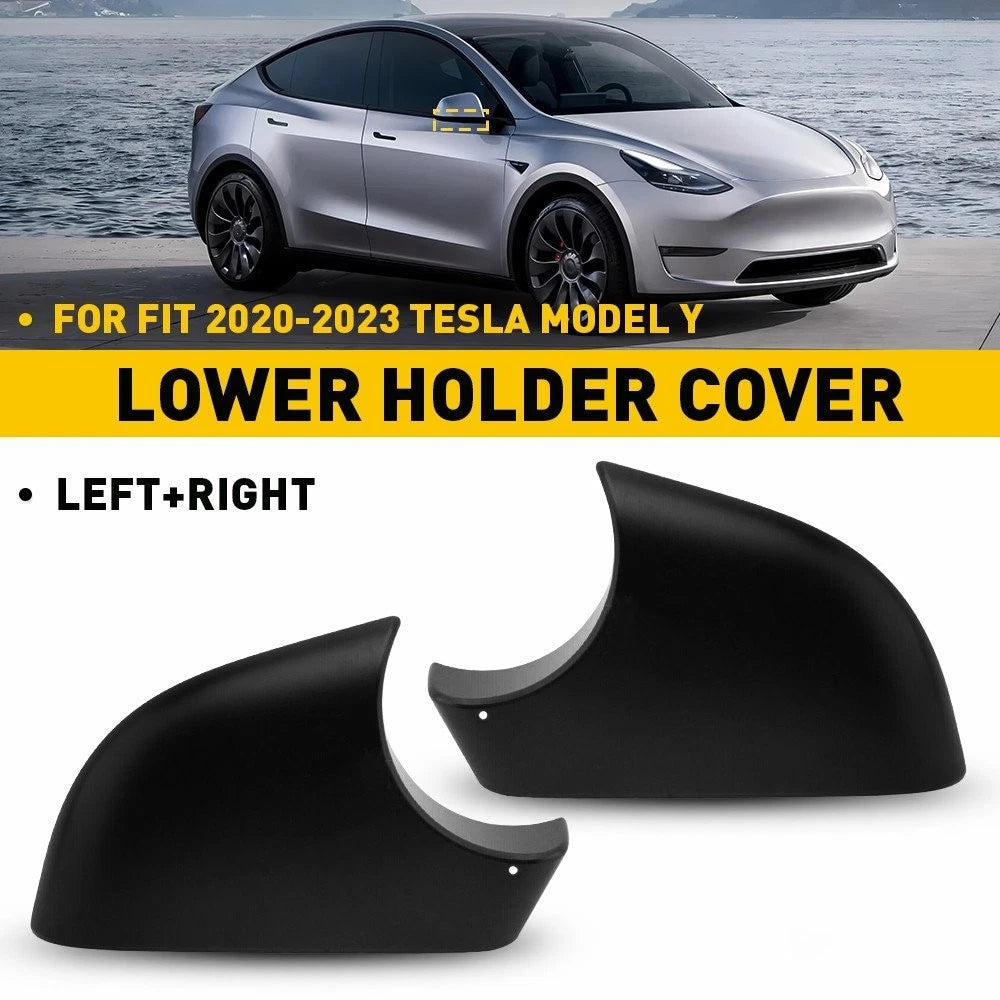 Rearview Mirror Triangle Base Cover for Tesla Model Y (2020–2023) Pair LH+RH
