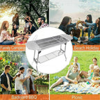 Compact Charcoal BBQ Grill for Outdoor Camping (No specific )