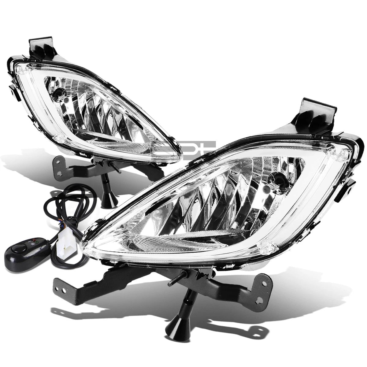 Set of 2 Chrome Clear Lens Fog Lights for Md/Ud (2011–2013)