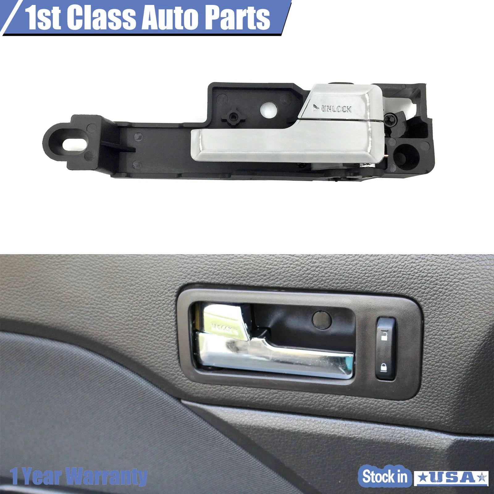 Chrome Interior Door Handle for Ford Fusion Lincoln MKZ (2013–2020)
