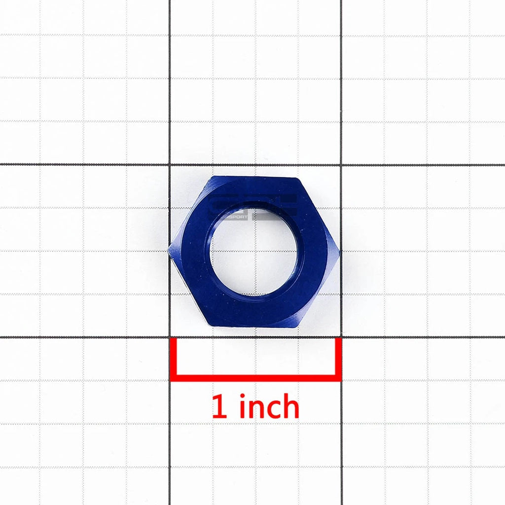 6AN Bulkhead Blue Aluminum Anodized Nut Sealing Locking Fitting Adapter