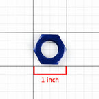6AN Bulkhead Blue Aluminum Anodized Nut Sealing Locking Fitting Adapter