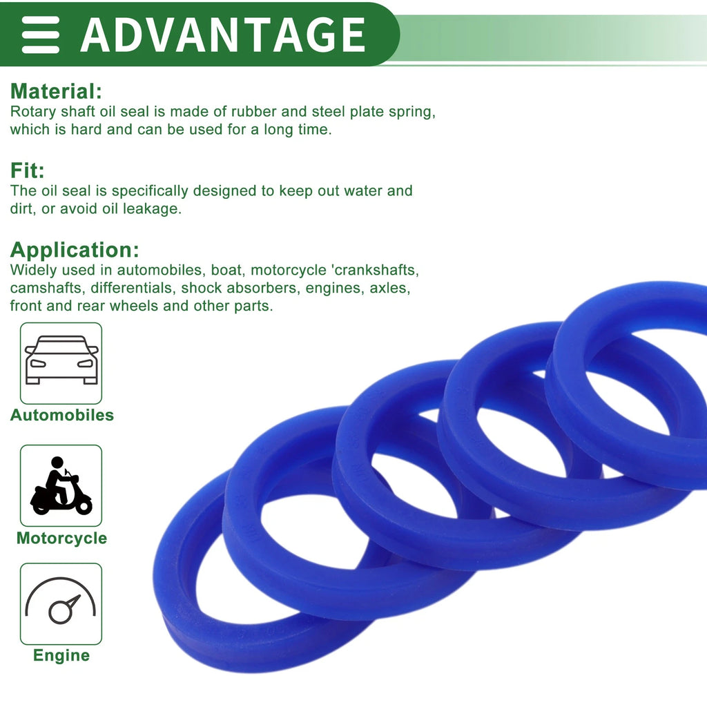 Set of 5 Oil Seal Rotary Shaft Seal 38x50x8mm for Various Models