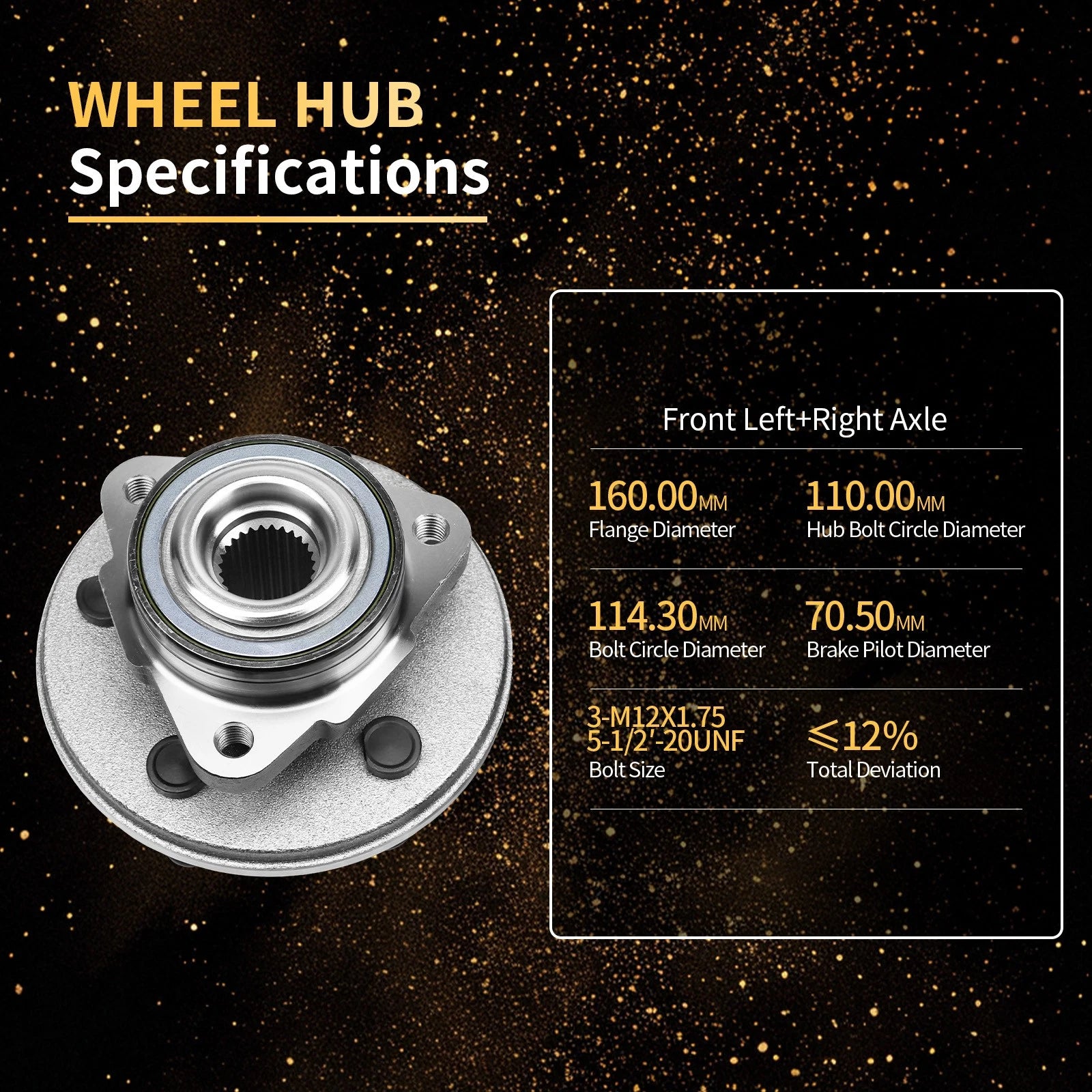 Front Wheel Bearings Hubs for Ford Explorer Mercury Mountaineer (2006-2010)