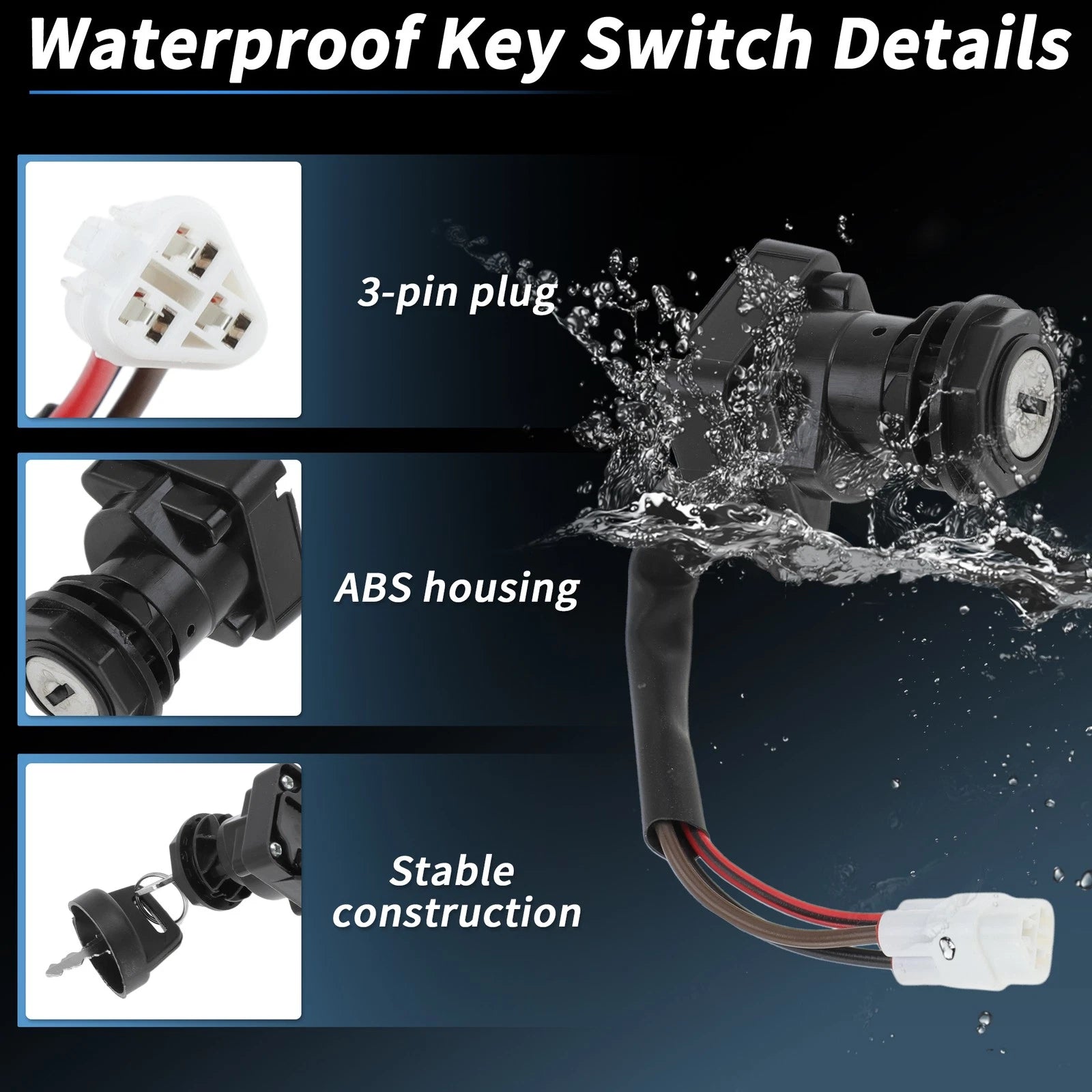 Ignition Key Switch for Suzuki LTR450 (2006–2009), LTZ400 (2009–2013)