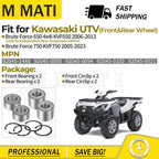 Front Rear Wheel Bearings Seals Kit for Kawasaki Brute Force 650 4x4i (2006–2013)