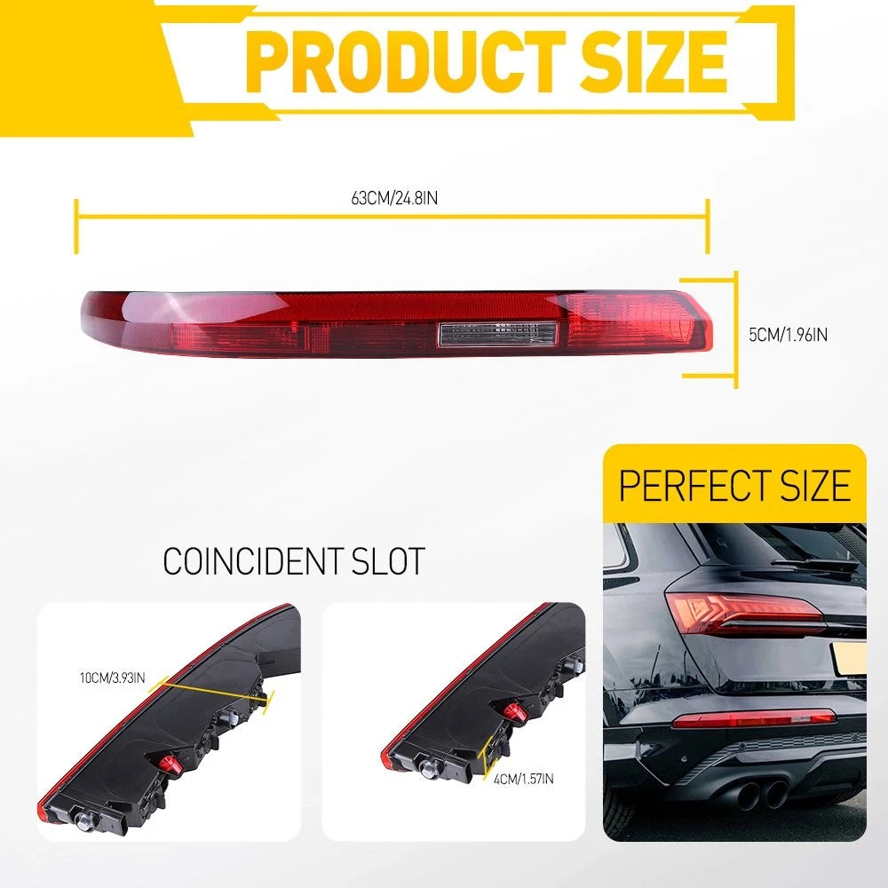 Rear Left Bumper Reflector Light for Audi Q7 (2016–2020) 5 Holes