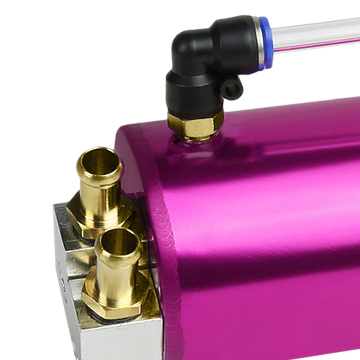 Aluminum Oil Catch Reservoir Tank for Racing Engine (with Hose & Indicator)