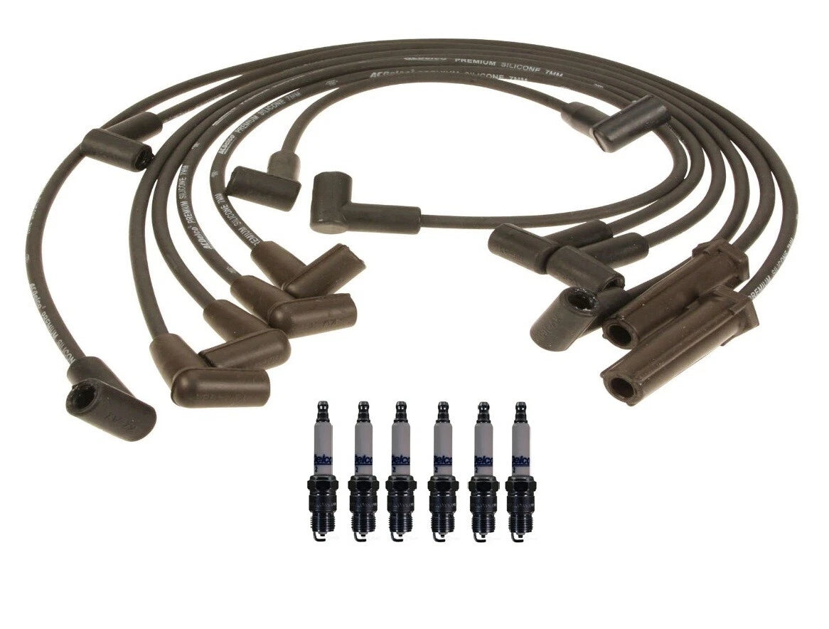 Ignition Wire Set & 6 ACDelco Rapidfire Spark Plugs for GMC 4.3 V6 (1996–2002)