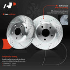 Front Drilled Brake Rotors and Ceramic Pads for Chevy Impala (2006-2013)