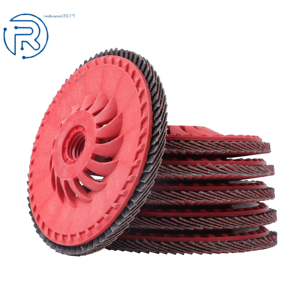 10X 4-1/2" × 7/8" 80 Grit T29 Ceramic Flap Sanding Discs for Angle Grinder