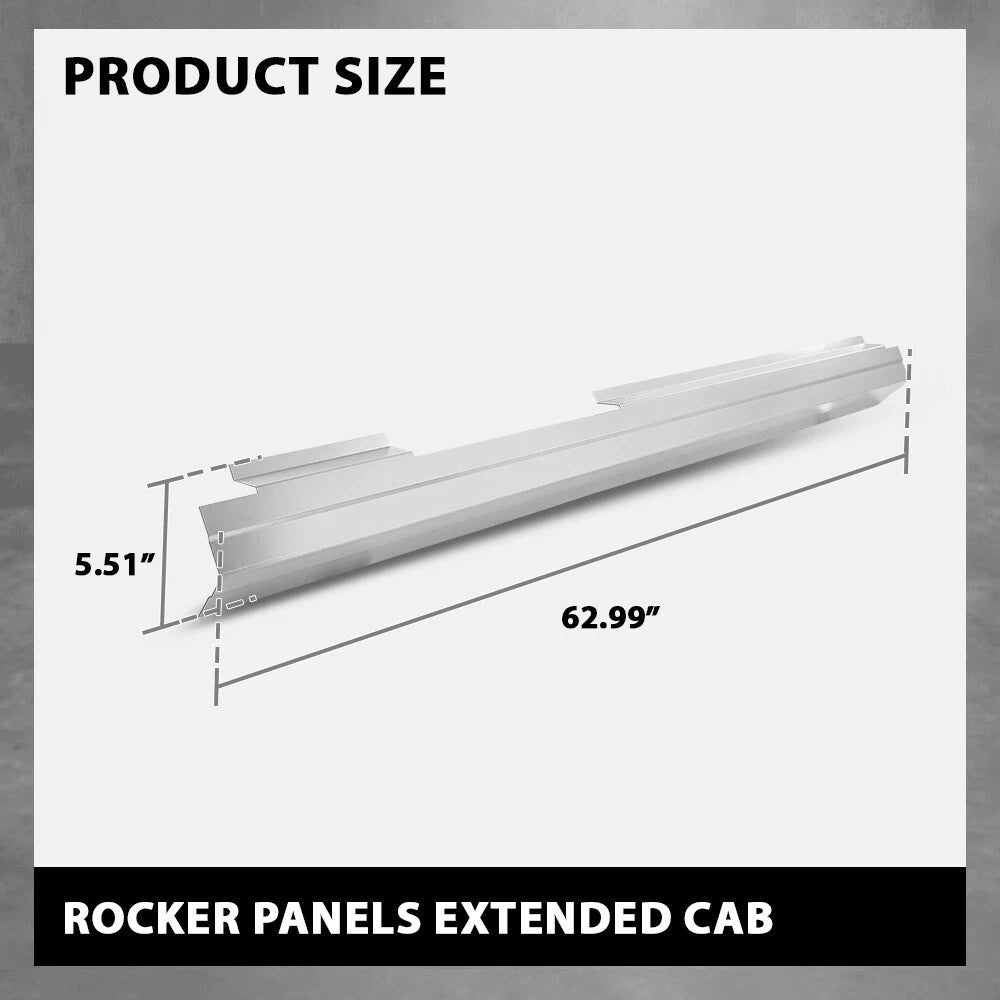 Set of 2 Rocker Panels for Chevy Silverado GMC Sierra (2007–2013)