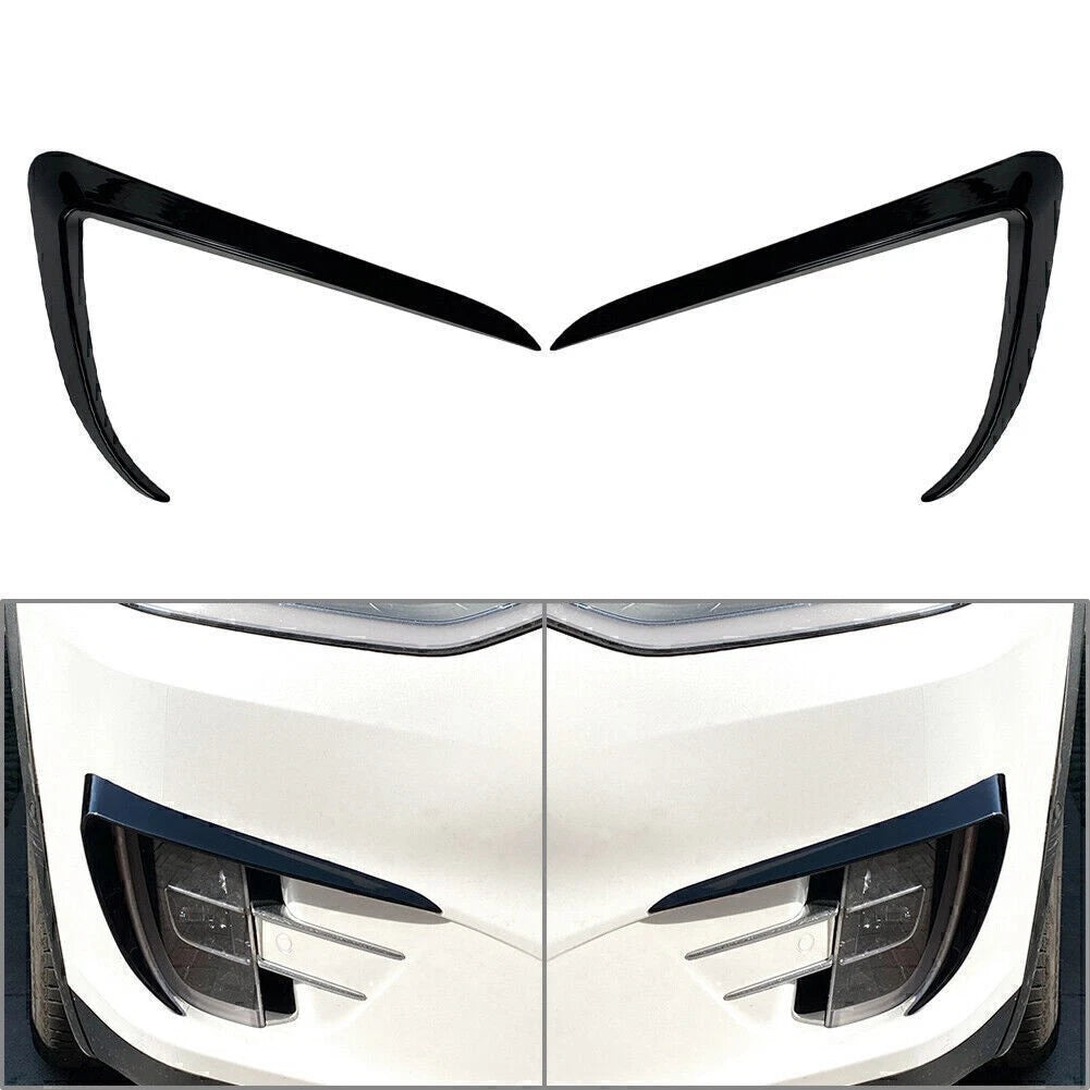 2X Front Fog Light Eyebrow Cover Trim for Tesla Model X (2015–2020)