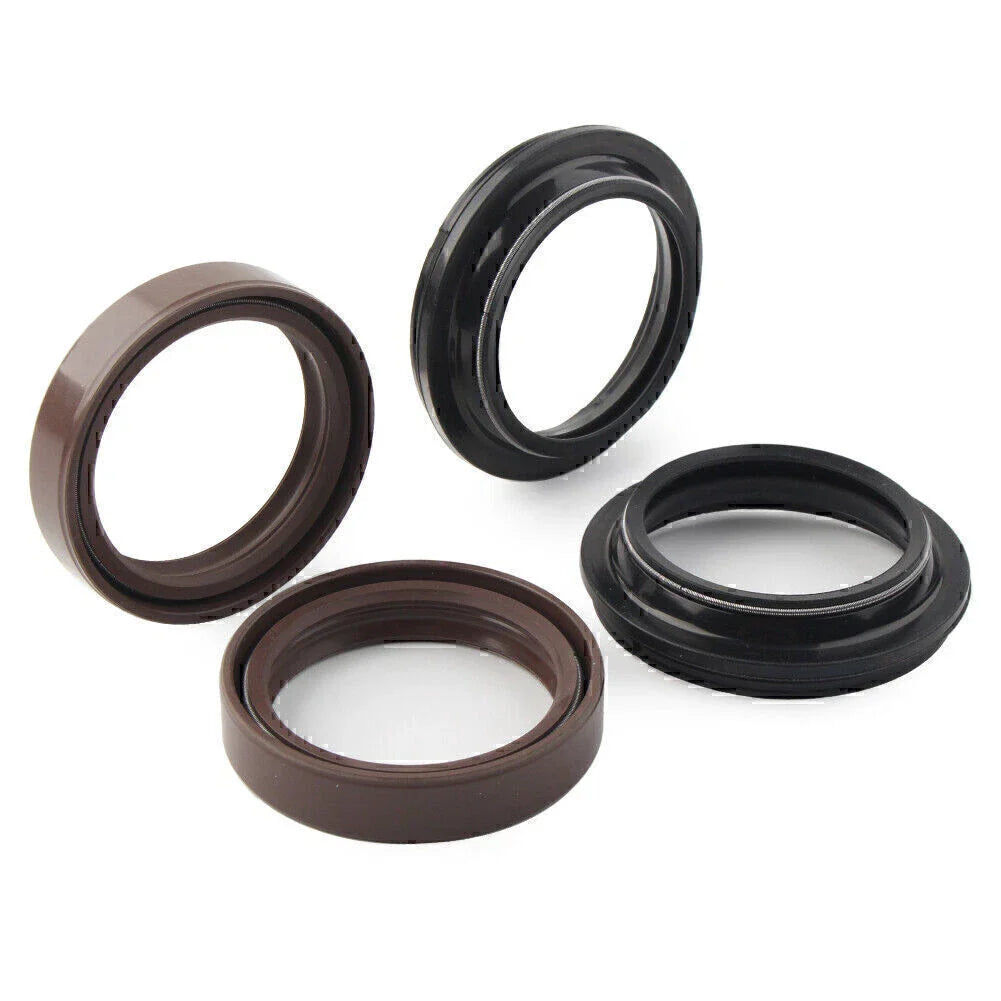 4 x Brown 41X54MM Motor Front Fork Damper Shock Absorber Oil Seal for Car
