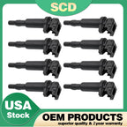 8X Ignition Coil & 8X Spark Plug 0221504470 for BMW X3 X5 328i 335 525 530 535i (2004–2013)