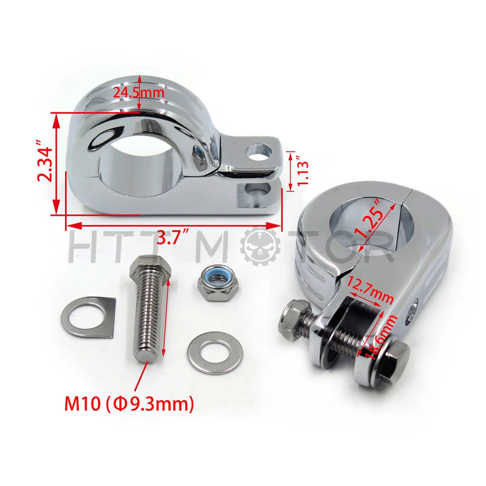 1.25" Highway Foot Peg Mounting Kits for Harley Suzuki Kawasaki