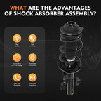 Complete Struts & Shocks Absorbers Assembly Front Pair for Dodge Dart (2013–2016)