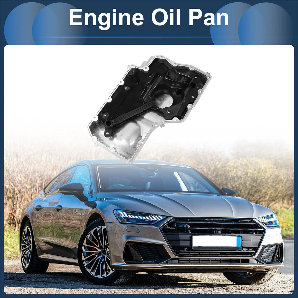 Engine Oil Pan for Audi A7 Sportback (2012–2023) No.06L103598R Aluminum Silver