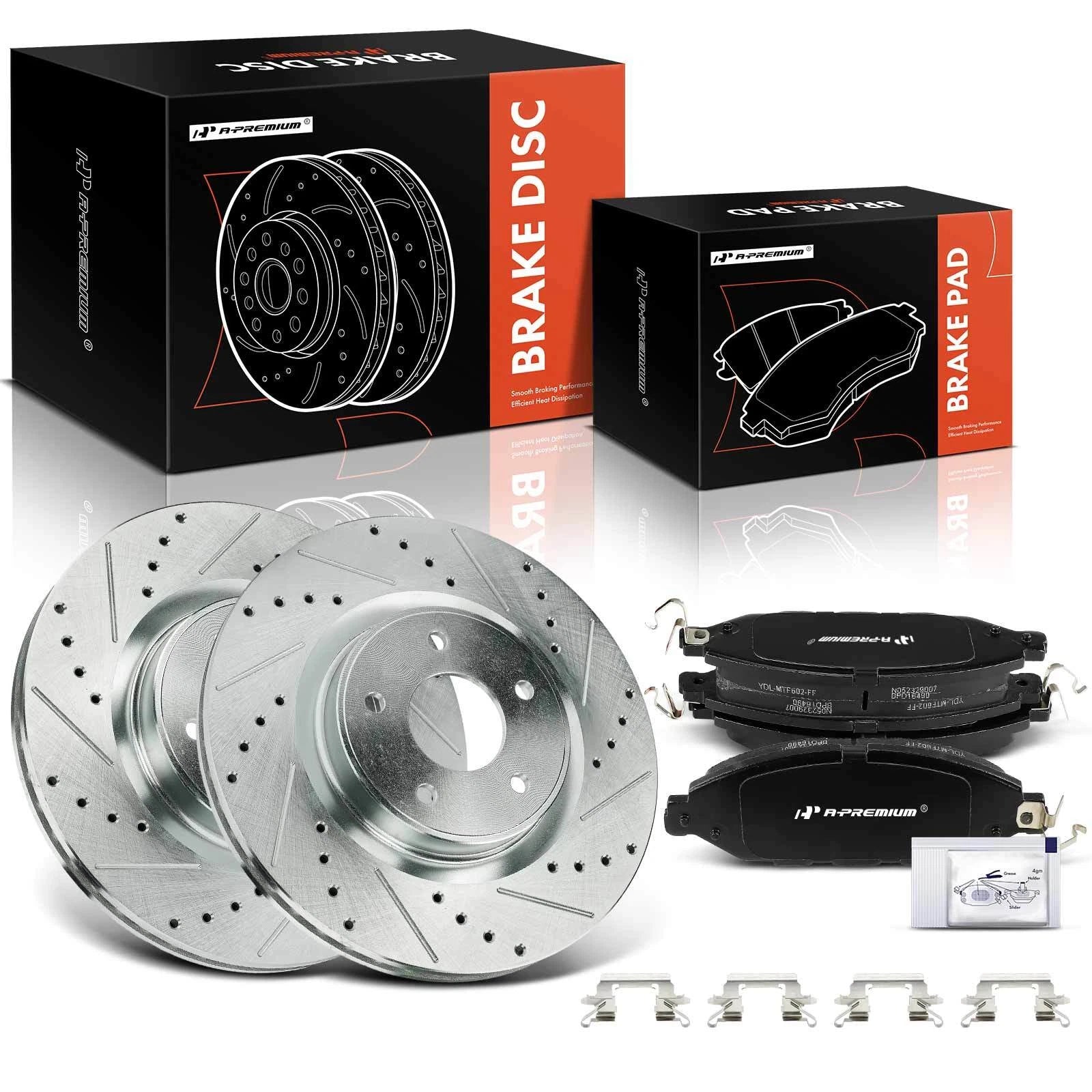Front Drilled Brake Rotors & Pads for Nissan Murano (2015–2023) INFINITI QX60