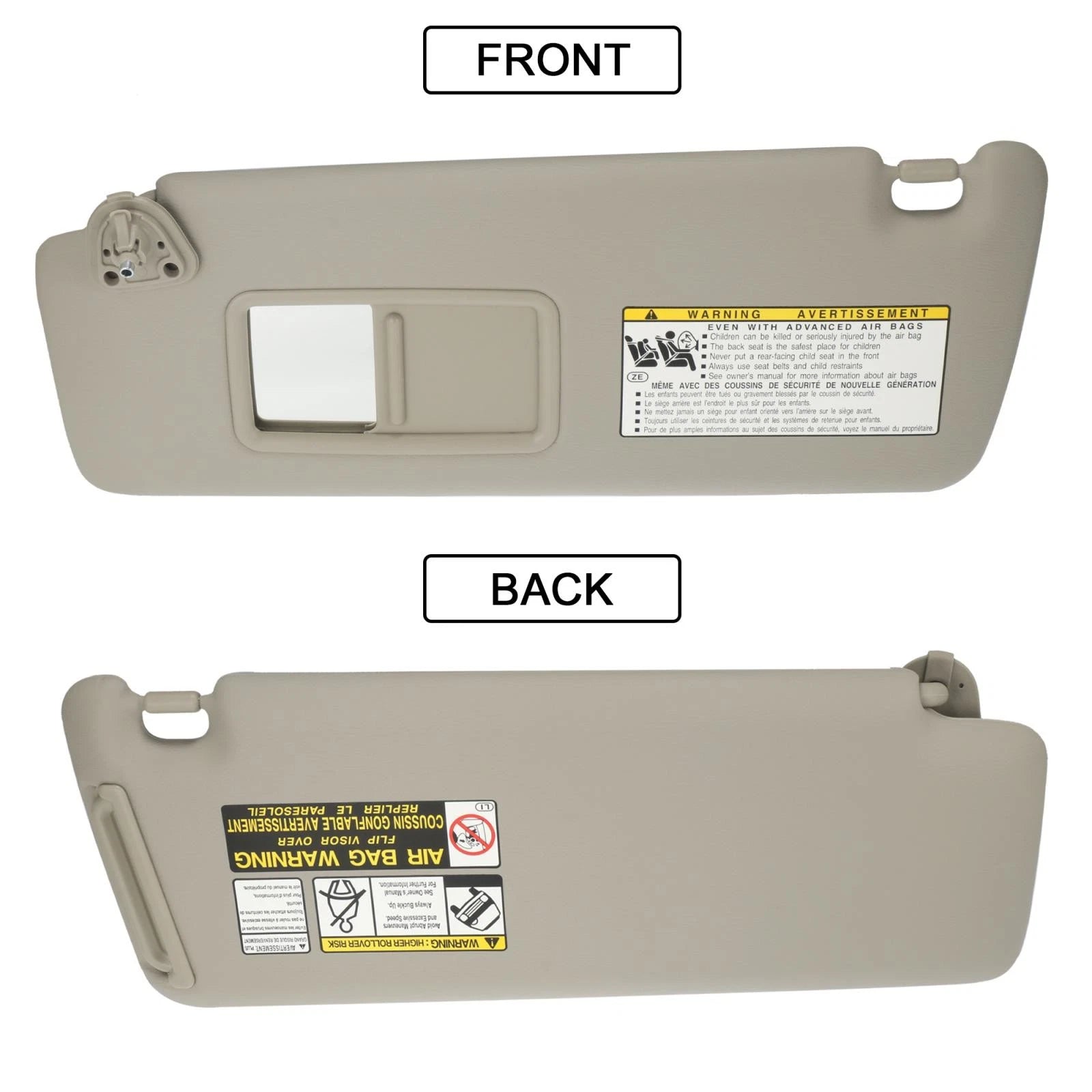 Front Left Sun Visor for Toyota Highlander (2004–2007) 74320-48260-A0
