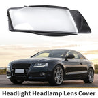 1 Pc Headlight Lens Cover for Audi A5 (2008–2012) Clear Black