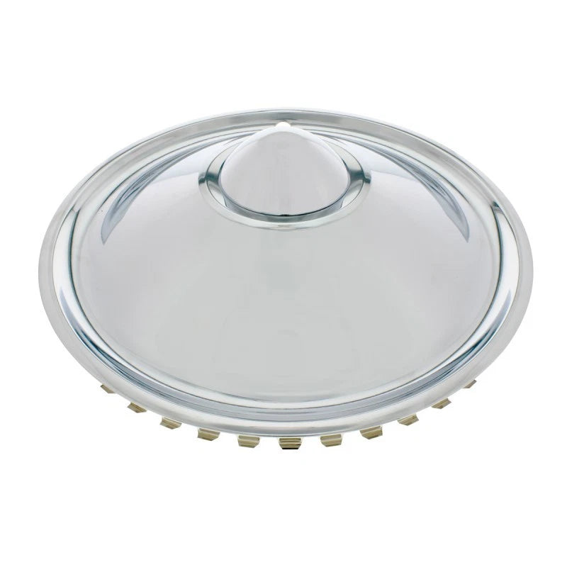 Chrome Bullet Hubcaps Set of 4 for Cadillac Sombrero Style (16 in) (OEM)