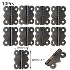 10x Butterfly Hinge for Vintage Jewelry Box (33mm x 40mm)