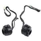 Black Motorcycle Handlebar Control Switches & Wiring Harness for Harley Dyna Vrod