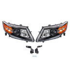Set of 2 Black Headlights for Honda Odyssey (2011–2017)