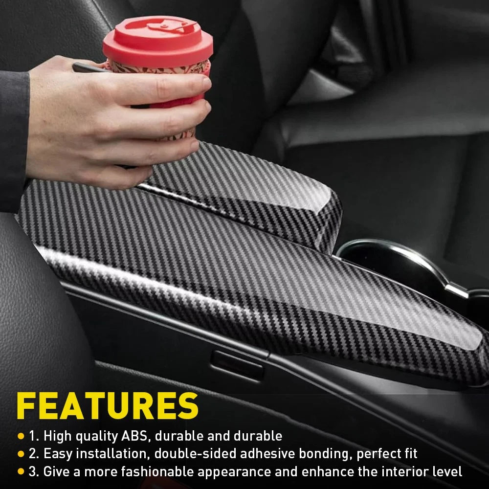 Carbon Fiber Armrest Trim Cover for Mercedes C-Class (2008â2014)