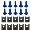 10X Aluminum Fairing Screen M6x20mm Screw Bolts Clips for Motorcycle