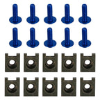 10X Aluminum Fairing Screen M6x20mm Screw Bolts Clips for Motorcycle