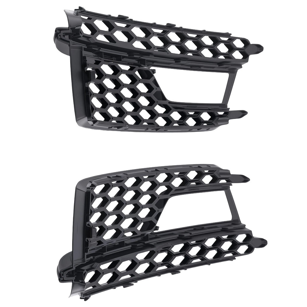 Set of 2 Front Bumper Fog Lamp Grille Covers for Audi A5 S-line S5 (2013–2017)