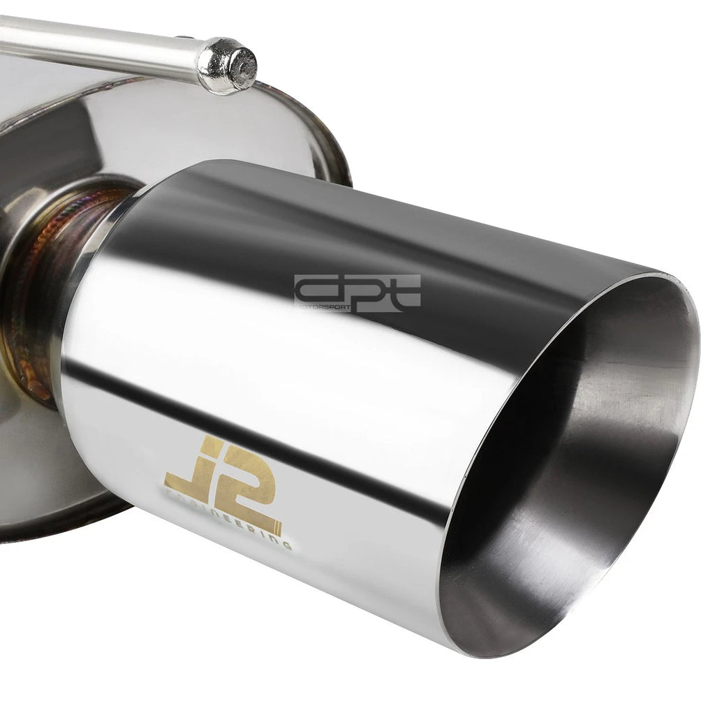 4" Rolled Slant Muffler Tip Catback Exhaust System for Lexus IS300 (2001–2005)